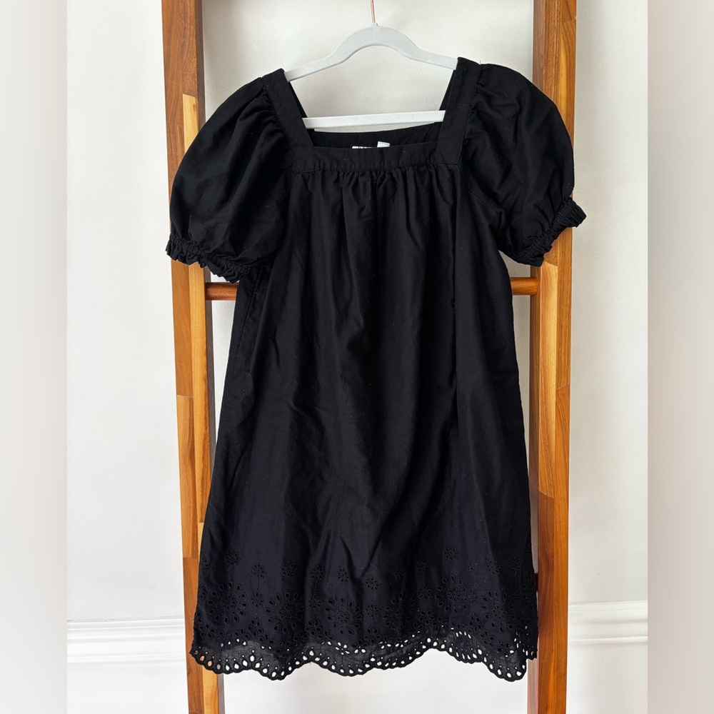 GAP Black Puff Sleeve Sundress